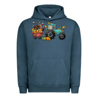 Pigment Midnight Navy thanksgiving tractor Urban Hoodie - CowGirlArtShop