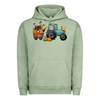 Pigment Oil Green thanksgiving tractor Urban Hoodie - CowGirlArtShop