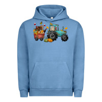 Pigment Pebble Blue thanksgiving tractor Urban Hoodie - CowGirlArtShop