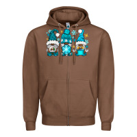 Chestnut winter afro gnomies Zipper Hoodie - NancyCooperArtShop
