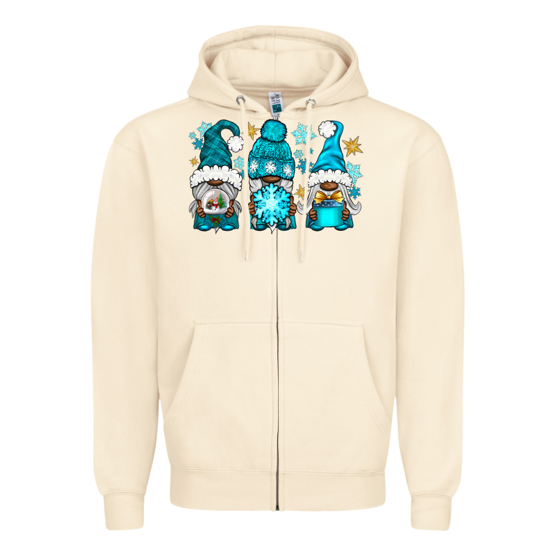 Winter Afro Gnomies Zipper Hoodie by NancyCooperArtShop | Teevron
