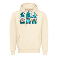 Sandshell winter afro gnomies Zipper Hoodie - NancyCooperArtShop