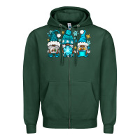 Sports Green winter afro gnomies Zipper Hoodie - NancyCooperArtShop