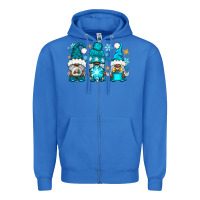 True Royal winter afro gnomies Zipper Hoodie - NancyCooperArtShop