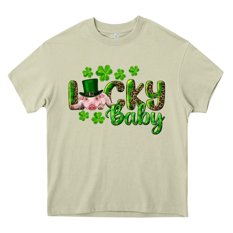 Lucky Baby With Pig Heavy Core Tee by RanaPortraitStore | Teevron