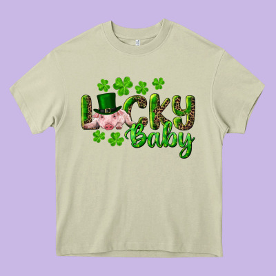 Heavy Core Tee Lucky Baby With Pig