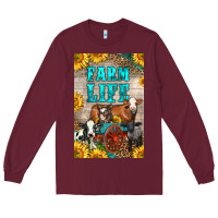 Burgundy Western Farm Life Long Sleeve Tee - LillyAllenDesigns