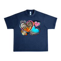 Navy western leopard  racing  hearts Urban Heavy Tee - AdoDesignShop
