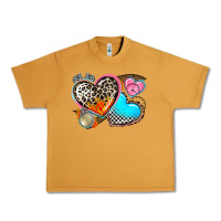 Peanut Butter western leopard  racing  hearts Urban Heavy Tee - AdoDesignShop