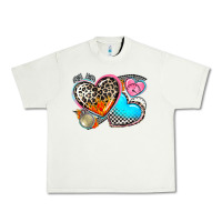 Pistachio western leopard  racing  hearts Urban Heavy Tee - AdoDesignShop