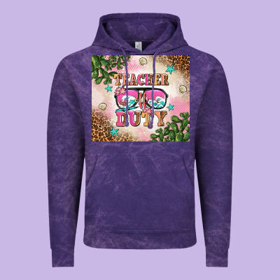 Teacher Of Duty Summer Break Vintage Hoodie Designed By Adodesignshop