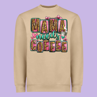 Mama Needs Coffee Mother's Day Heavyweight Sweatshirt Designed By Jasminsmagicworld