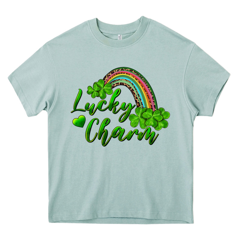 Lucky Charm Rainbow And Shamrocks Heavy Core Tee by RanaPortraitStore | Teevron