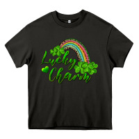 Asphalt Lucky charm rainbow and shamrocks Heavy Core Tee - RanaPortraitStore