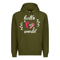 Army Green Hello world Premium Hoodie - Bettercallsaul