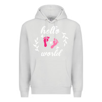 Dove Grey Hello world Premium Hoodie - Bettercallsaul