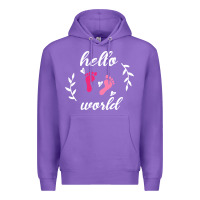Purple Hello world Premium Hoodie - Bettercallsaul