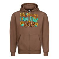 Chestnut oh honey i am that nana Zipper Hoodie - NancyCooperArtShop