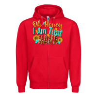 Red oh honey i am that nana Zipper Hoodie - NancyCooperArtShop