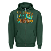 Sports Green oh honey i am that nana Zipper Hoodie - NancyCooperArtShop