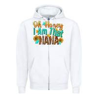 White oh honey i am that nana Zipper Hoodie - NancyCooperArtShop