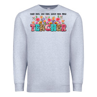 Heather Grey teach them love them watch them grow teacher Premium Sweatshirt - Artiststas