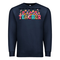 Navy teach them love them watch them grow teacher Premium Sweatshirt - Artiststas