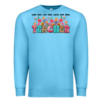 Ocean Blue teach them love them watch them grow teacher Premium Sweatshirt - Artiststas