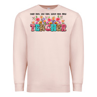 Pale Pink teach them love them watch them grow teacher Premium Sweatshirt - Artiststas