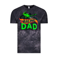 Cloud Black racing dad with racing motorcycle Vintage Tee - AdoDesignShop