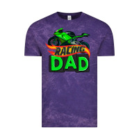 Cloud Purple racing dad with racing motorcycle Vintage Tee - AdoDesignShop