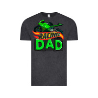 Vintage Black racing dad with racing motorcycle Vintage Tee - AdoDesignShop
