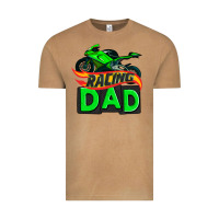 Racing Dad With Racing Motorcycle Vintage Tee | Teevron