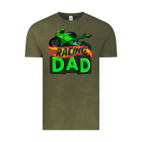 Vintage Olive racing dad with racing motorcycle Vintage Tee - AdoDesignShop