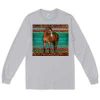 Moon Dust western horse serape  leather leopard Long Sleeve Tee - BarkalooDesign