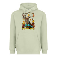 Matcha Fall Breeze And Autumn Leaves Deer Heavyweight Hoodie - LillyAllenDesigns
