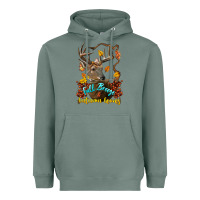 Sage Fall Breeze And Autumn Leaves Deer Heavyweight Hoodie - LillyAllenDesigns