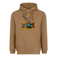 Toasted Coconut Fall Breeze And Autumn Leaves Deer Heavyweight Hoodie - LillyAllenDesigns
