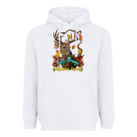 White Fall Breeze And Autumn Leaves Deer Heavyweight Hoodie - LillyAllenDesigns