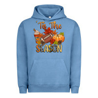 Pigment Pebble Blue tis the season football Urban Hoodie - CowGirlArtShop