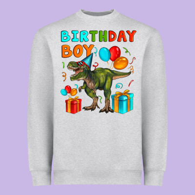 Birthday Boy T Rex Heavyweight Sweatshirt Designed By Artiststas