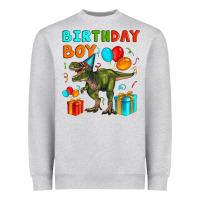 Heather Grey birthday boy t rex Heavyweight Sweatshirt - Artiststas