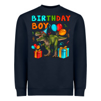 Navy birthday boy t rex Heavyweight Sweatshirt - Artiststas