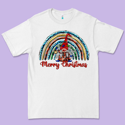 Merry Christmas Gnomes   Rainbow Premium Tee Designed By Barkaloodesign
