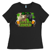 Black lets get lucked up charolais and black angus bull Ladies Tee - RanaPortraitStore