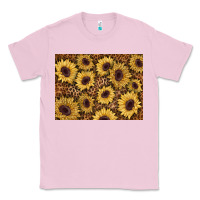 Bubblegum Pink sunflower leopard background 3200x2400 Classic Tee - AdoDesignShop