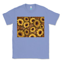 Colony Blue sunflower leopard background 3200x2400 Classic Tee - AdoDesignShop