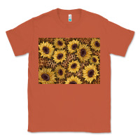 Copper sunflower leopard background 3200x2400 Classic Tee - AdoDesignShop
