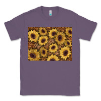 Lavender sunflower leopard background 3200x2400 Classic Tee - AdoDesignShop
