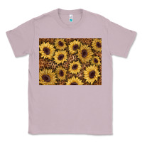 Lilac sunflower leopard background 3200x2400 Classic Tee - AdoDesignShop
